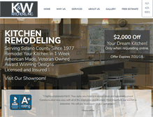 Tablet Screenshot of kwkitchens.com